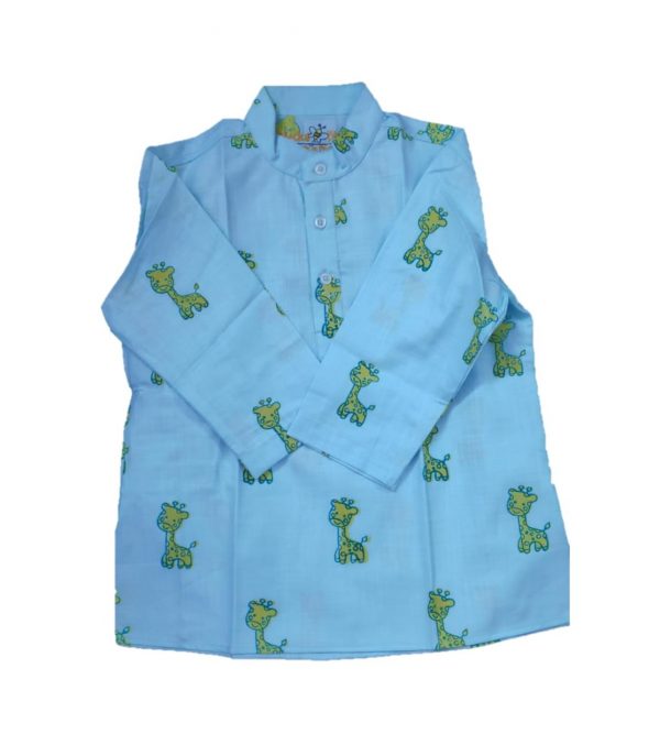 Kurta Blue Giraffe Boy