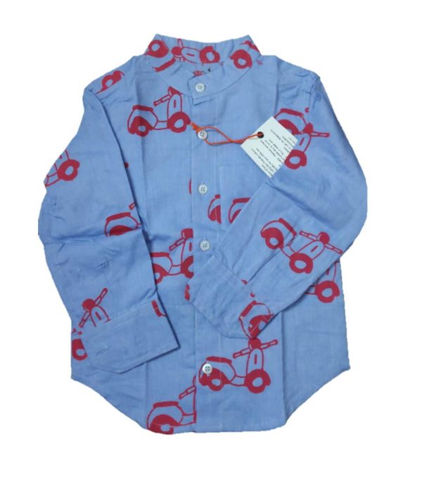 Shirt Blue Scooter Boy